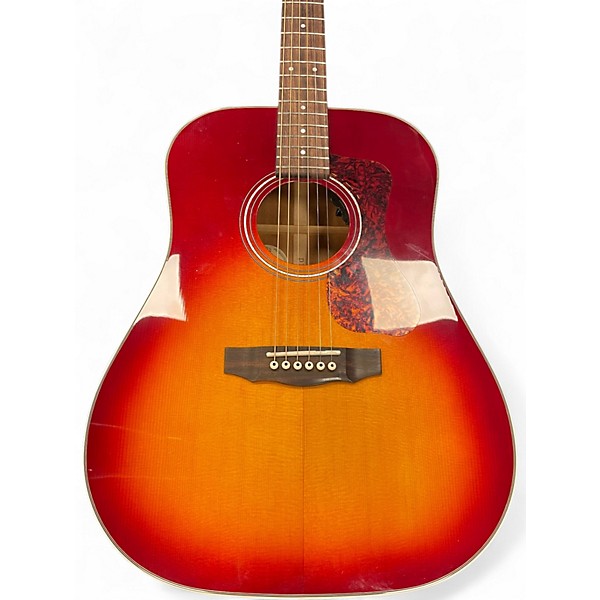 Used Guild D140 Cherry Sunburst Acoustic Electric Guitar
