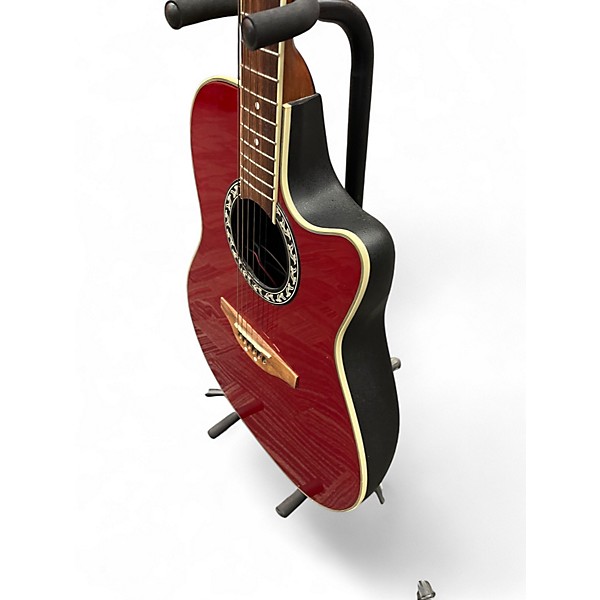 Used Ovation Applause AE128 red Acoustic Electric Guitar