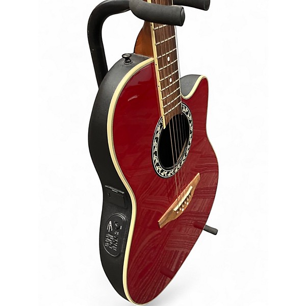 Used Ovation Applause AE128 red Acoustic Electric Guitar