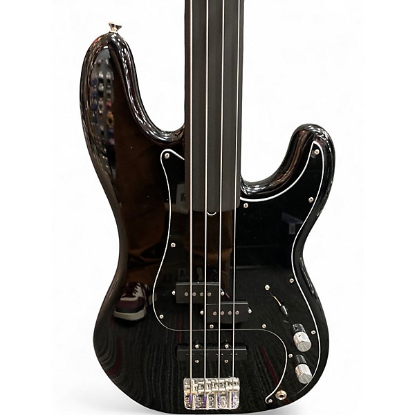 Used Fender Tony Franklin Signature Fretless Precision Bass Black Electric Bass Guitar