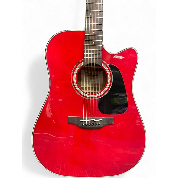 Used Takamine GD30CE Red Acoustic Electric Guitar