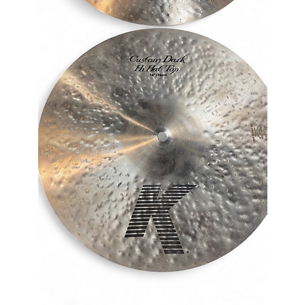 Used Zildjian 14in K Custom Dark Hi Hat Pair Cymbal