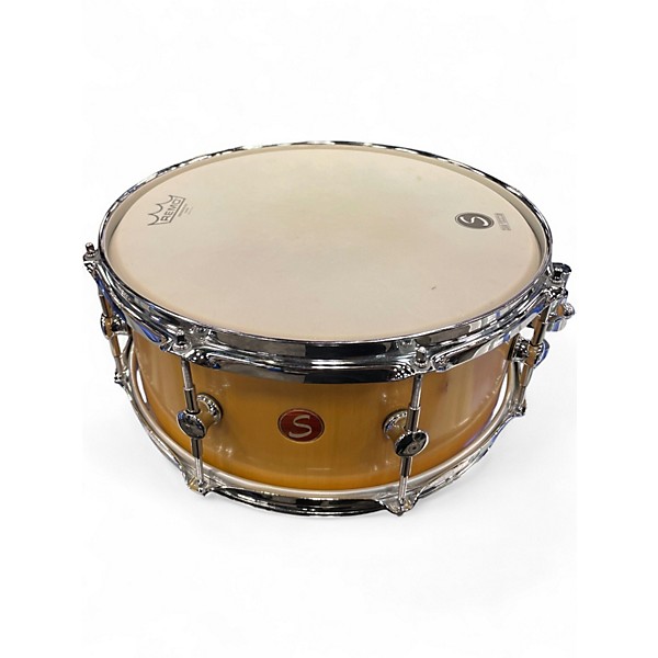 Used Sugar Percussion 6X14 Solid Stave Snare Drum Alaskan Yellow Cedar Drum