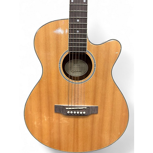 Used Epiphone PR4E Natural Acoustic Electric Guitar