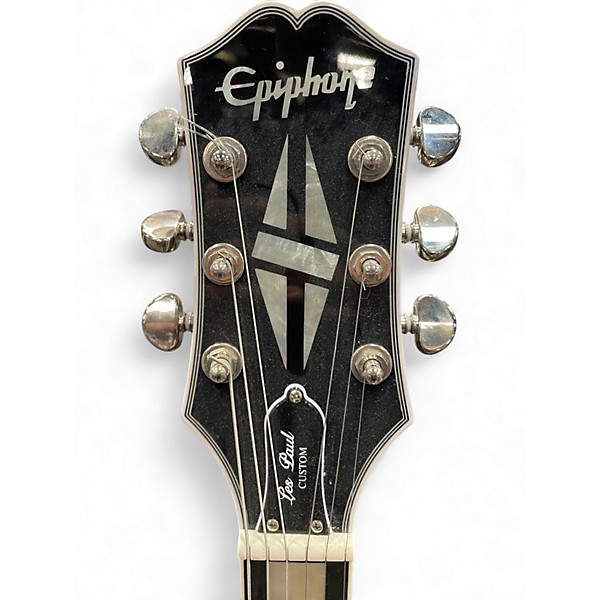 Used Epiphone Les Paul Custom Silver Burst Solid Body Electric Guitar
