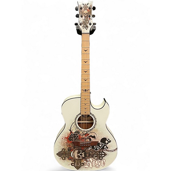 Used Dean EXHIBITION RESURRECTION WHITE Acoustic Guitar