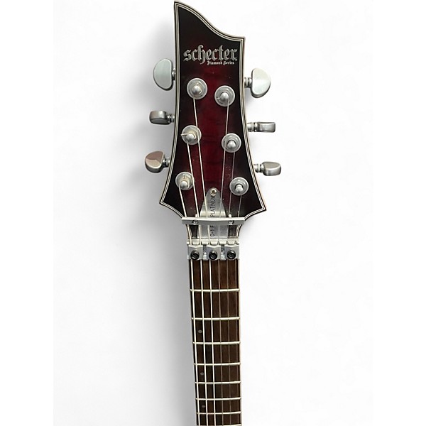 Used Schecter Guitar Research C1 FR PLATINUM Crimson Red Burst Solid Body Electric Guitar