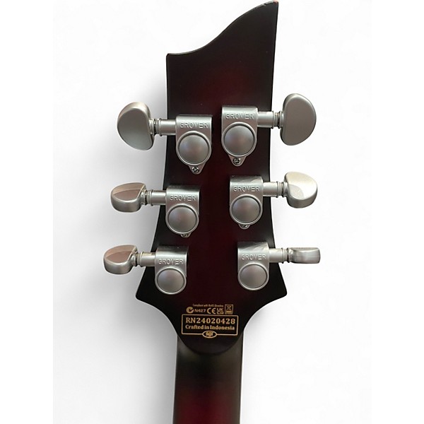 Used Schecter Guitar Research C1 FR PLATINUM Crimson Red Burst Solid Body Electric Guitar