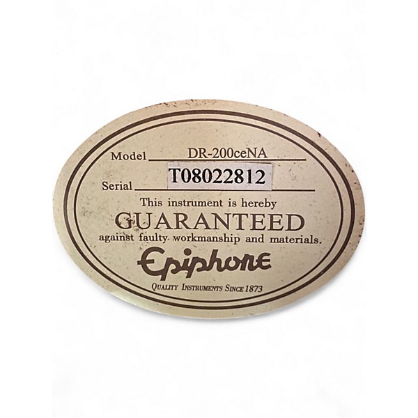 Used Epiphone DR200CE Natural Acoustic Guitar