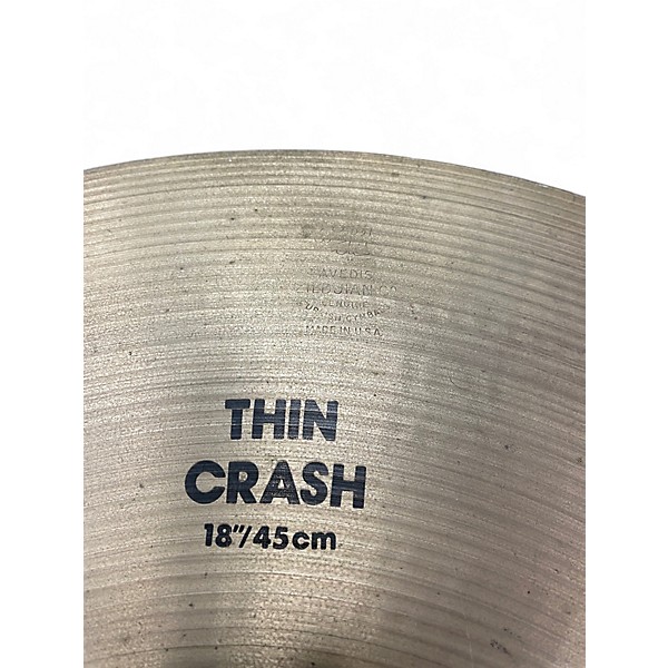 Used Zildjian 18in A Series Thin Crash Cymbal