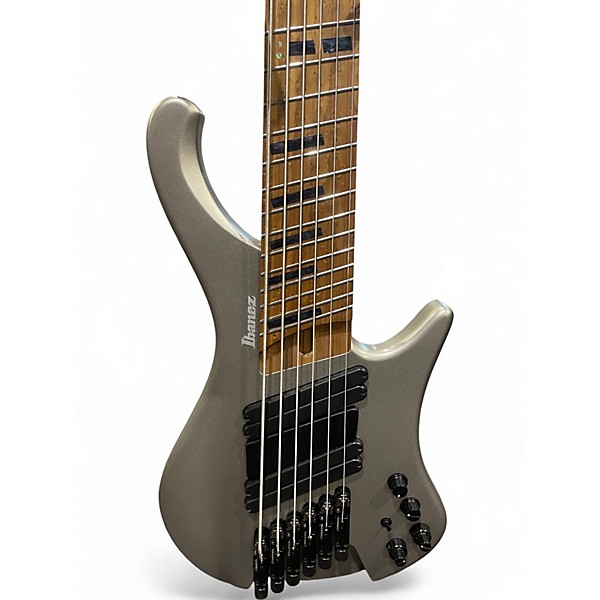 Used Ibanez EBH1006MS SILVER Electric Bass Guitar