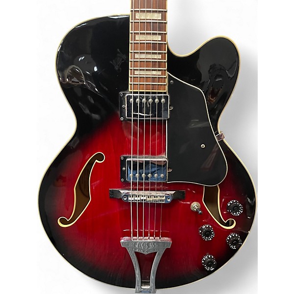 Used Ibanez AF75 Trans Red Hollow Body Electric Guitar