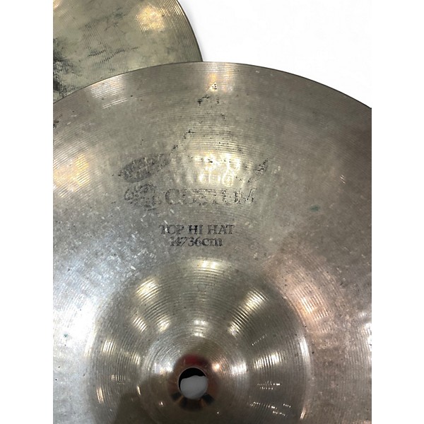 Used Zildjian 14in A Custom Hi Hat Pair Cymbal