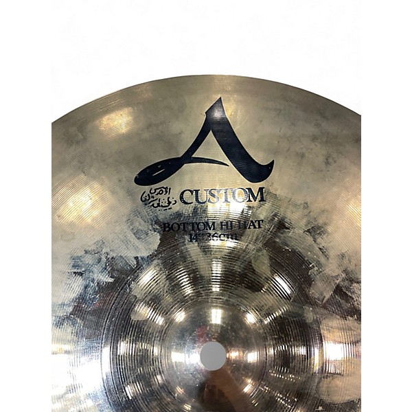 Used Zildjian 14in A Custom Hi Hat Pair Cymbal
