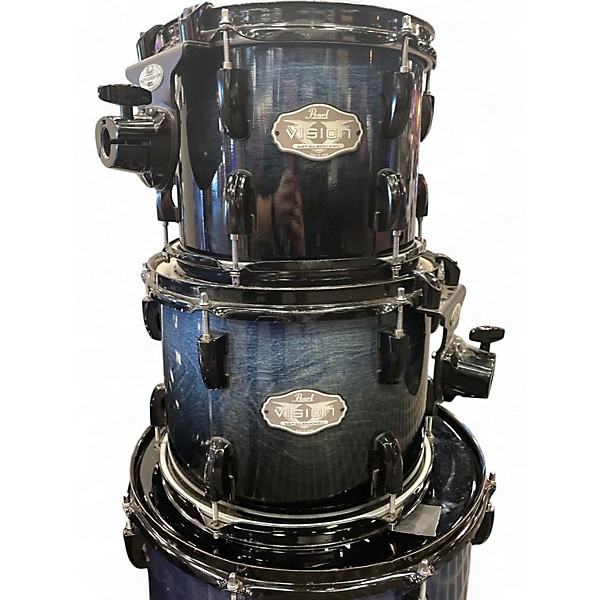 Used Pearl 4 Piece Vision cobalt fade Drum Kit