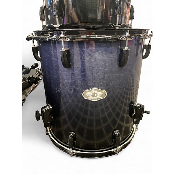 Used Pearl 4 Piece Vision cobalt fade Drum Kit
