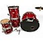 Used Pearl 5 Piece Reference Series red sparkle Drum Kit thumbnail