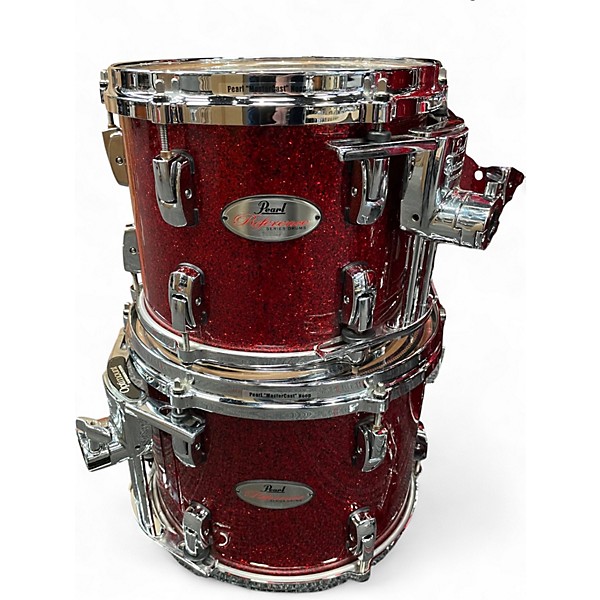 Used Pearl 5 Piece Reference Series red sparkle Drum Kit