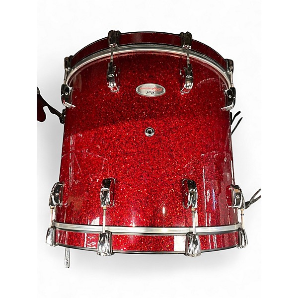 Used Pearl 5 Piece Reference Series red sparkle Drum Kit