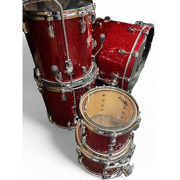 Used Pearl 5 Piece Reference Series red sparkle Drum Kit