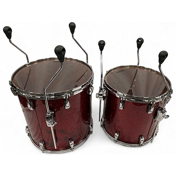 Used Pearl 5 Piece Reference Series red sparkle Drum Kit