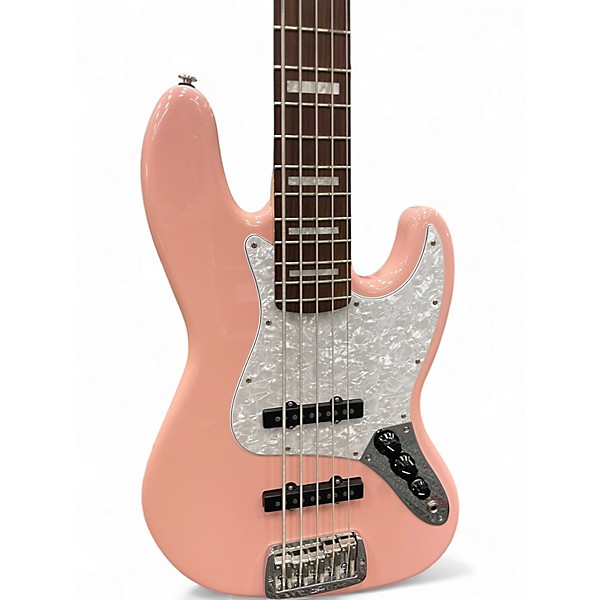 Used G&L JB5 Shell Pink Electric Bass Guitar