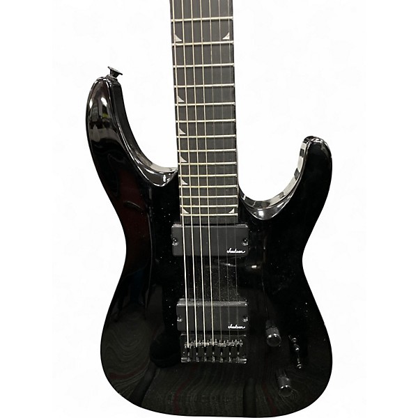 Used Jackson JS22-7 Dinky 7 String Black Solid Body Electric Guitar