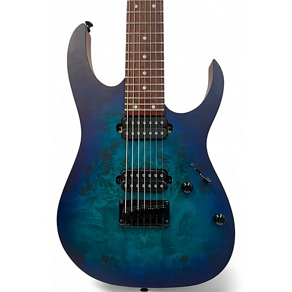 Used Ibanez RG7421 RG Series Saphire Blue Solid Body Electric Guitar