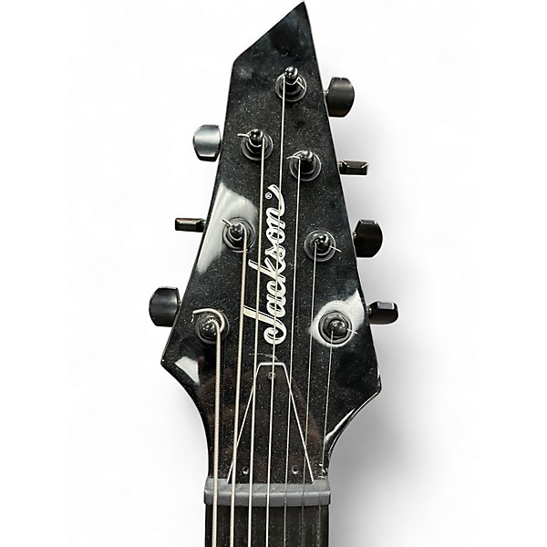 Used Jackson JS22-7 Dinky 7 String Black Solid Body Electric Guitar