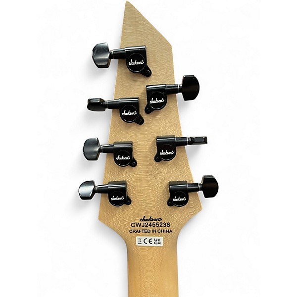 Used Jackson JS22-7 Dinky 7 String Black Solid Body Electric Guitar