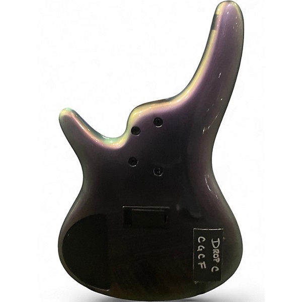 Used Ibanez SR500E Black Aurora Burst Electric Bass Guitar