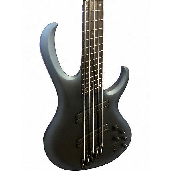 Used Ibanez BTB605MS Midnight Arctic Ocean Matte Electric Bass Guitar