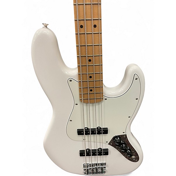 Used Fender Player Jazz Bass Pearl White Electric Bass Guitar
