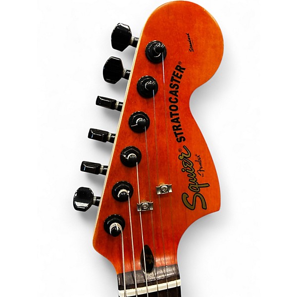 Used Squier FAT STRAT HSS Natural Solid Body Electric Guitar