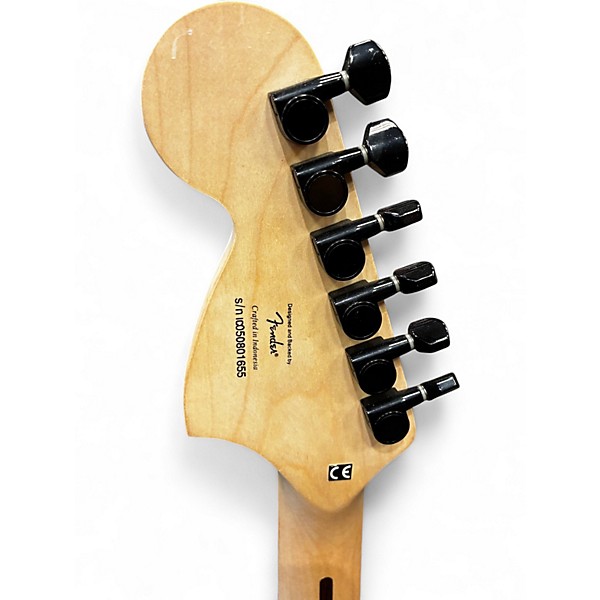 Used Squier FAT STRAT HSS Natural Solid Body Electric Guitar