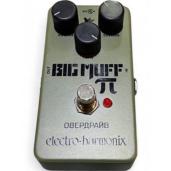 Used Electro-Harmonix Green Russian Big Muff Pi Fuzz Effect Pedal