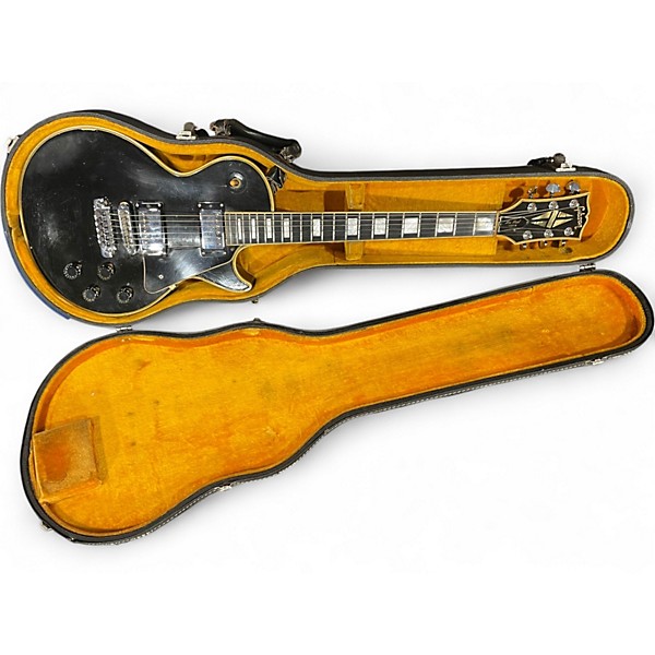 Vintage 1970 Gibson 1970 Les Paul Custom Black Solid Body Electric Guitar