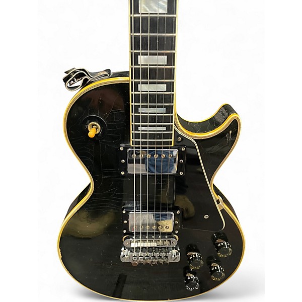 Vintage 1970 Gibson 1970 Les Paul Custom Black Solid Body Electric Guitar