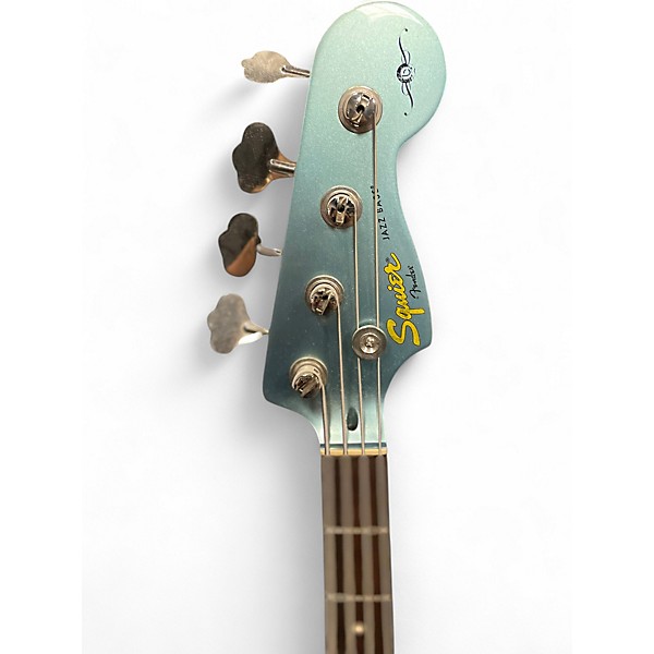 Used Squier James Johnson Jazz Bass  Lake Placid Blue Electric Bass Guitar