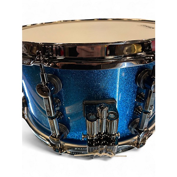 Used SONOR 7X13 SQ2 SNARE BLUE SPARKLE Drum
