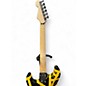 Used 2024 EVH EVH STRIPE SERIES Black and Yellow Solid Body Electric Guitar