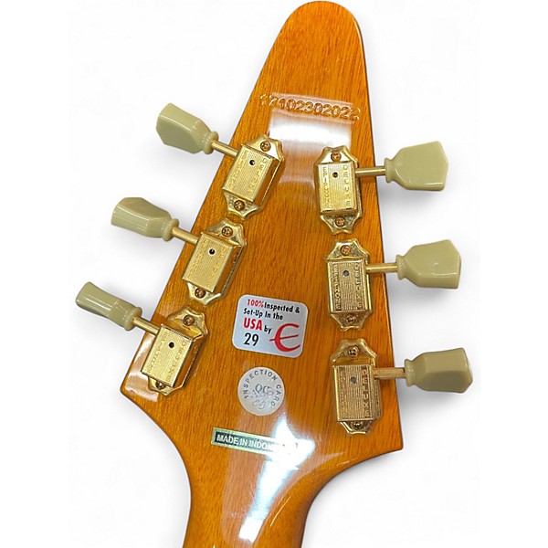 Used Epiphone Limited Edition Joe Bonamassa 1958 "Amos" Korina Flying-V Brown Solid Body Electric Guitar