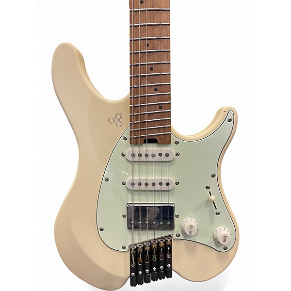 Used 2021 Goc REN HEADLESS RH6CPW Antique White Solid Body Electric Guitar