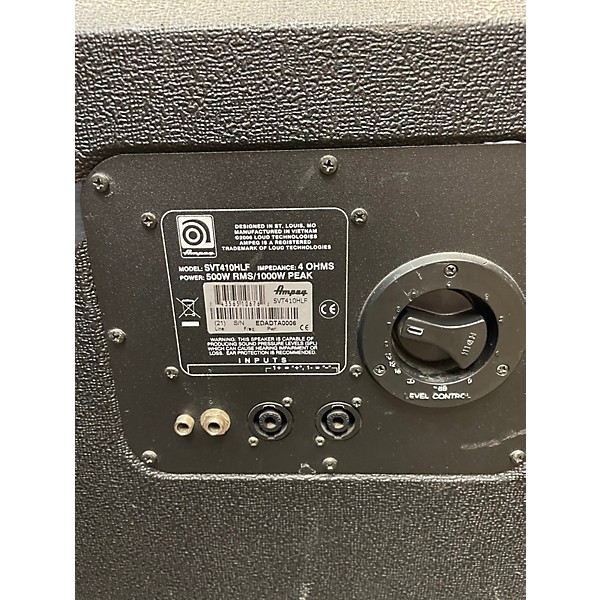 Used Ampeg Classic Series SVT410HLF 500W 4x10 Bass Cabinet