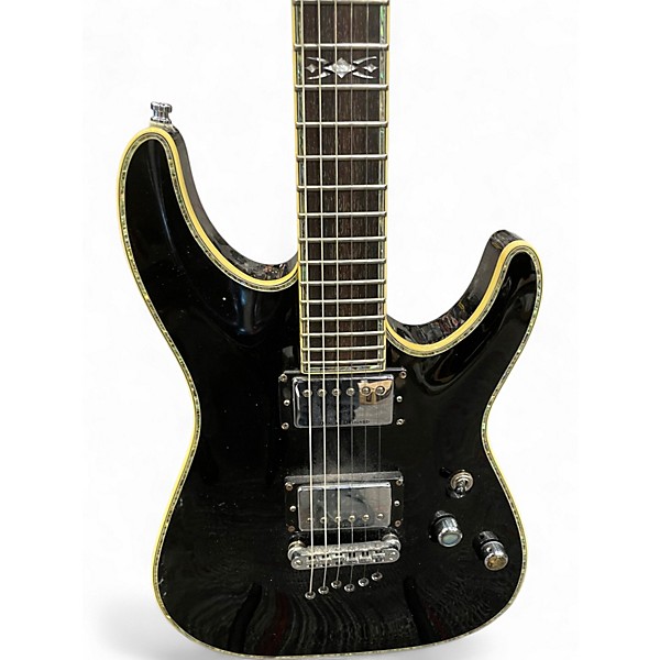 Used Schecter Guitar Research C1 ELITE Black Solid Body Electric Guitar