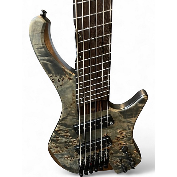 Used Ibanez EHB1506MS 6-String Multi-Scale black ice flat Electric Bass Guitar