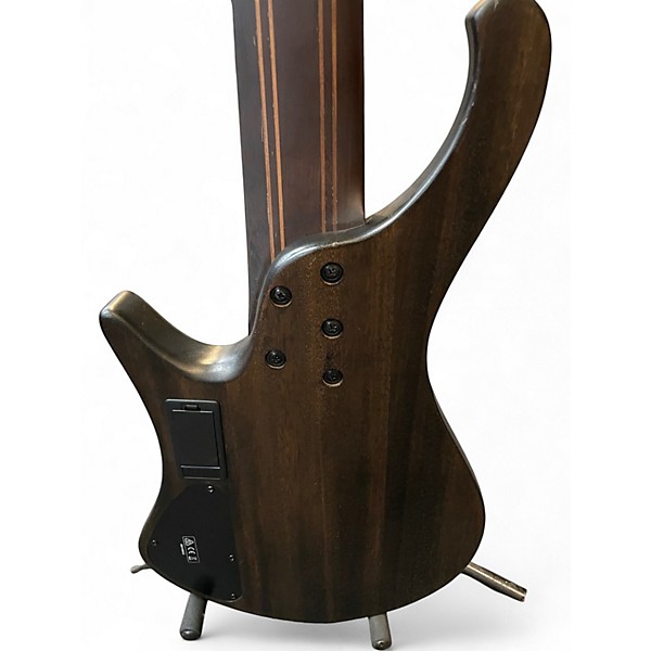 Used Ibanez EHB1506MS 6-String Multi-Scale black ice flat Electric Bass Guitar