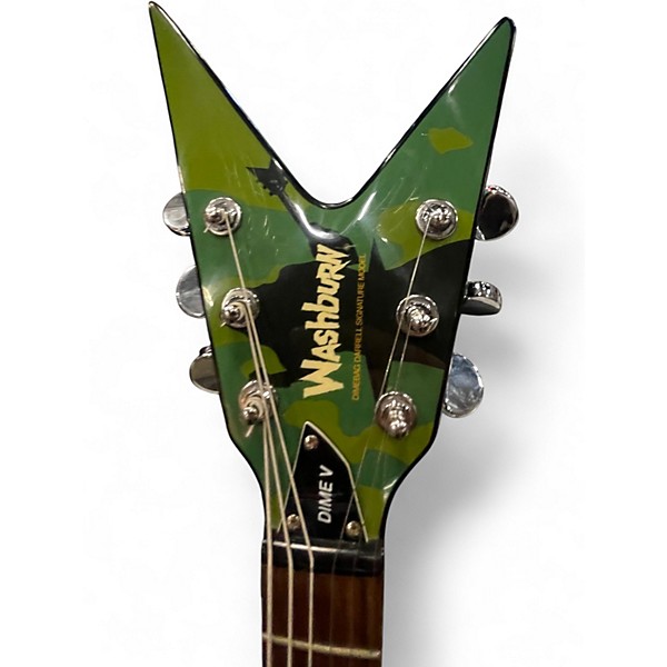 Used Washburn Dime V Camo Solid Body Electric Guitar