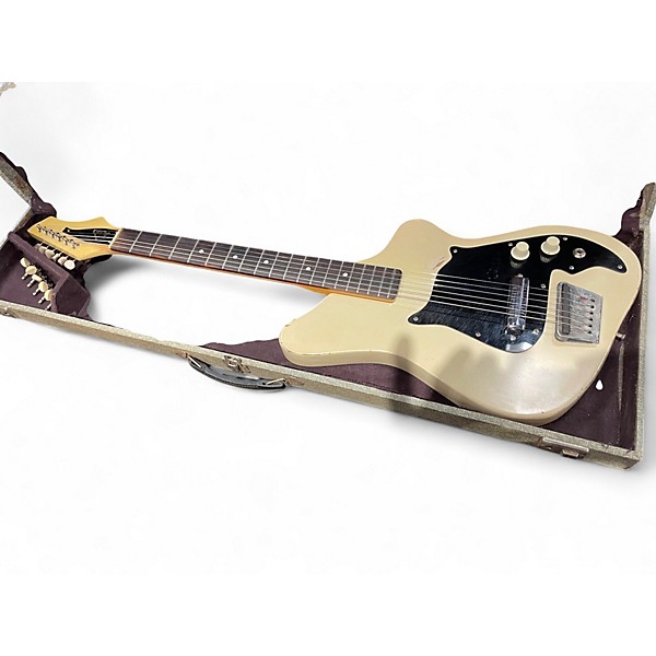 Vintage 1960s Alamo FIESTA CREME Solid Body Electric Guitar