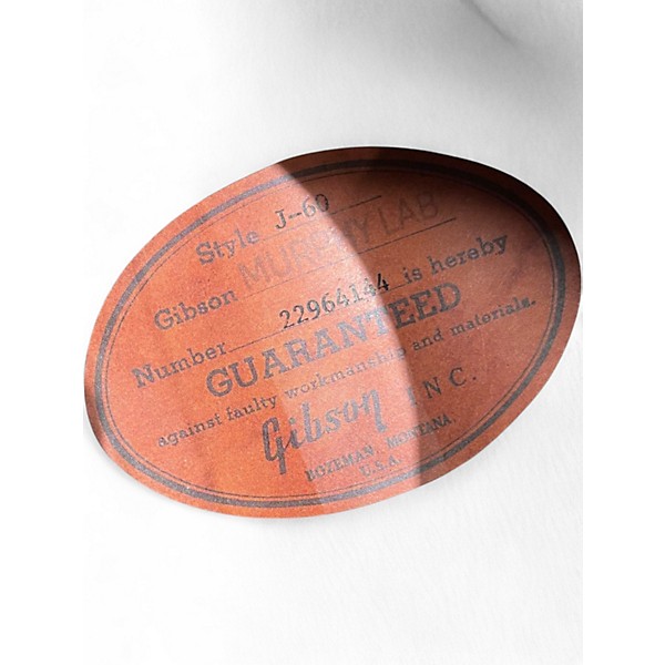 Used Gibson J60 MURPHY LAB 2 Color Sunburst Acoustic Guitar